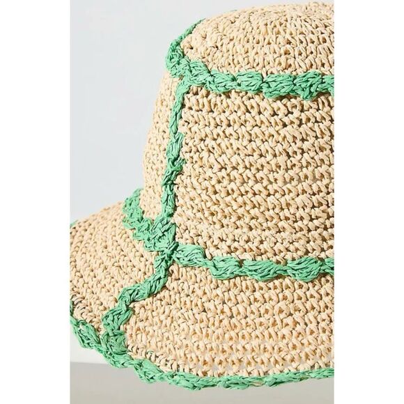 ANTHROPOLOGIE
Straw Bucket Hat - Green - Picture 3 of 3